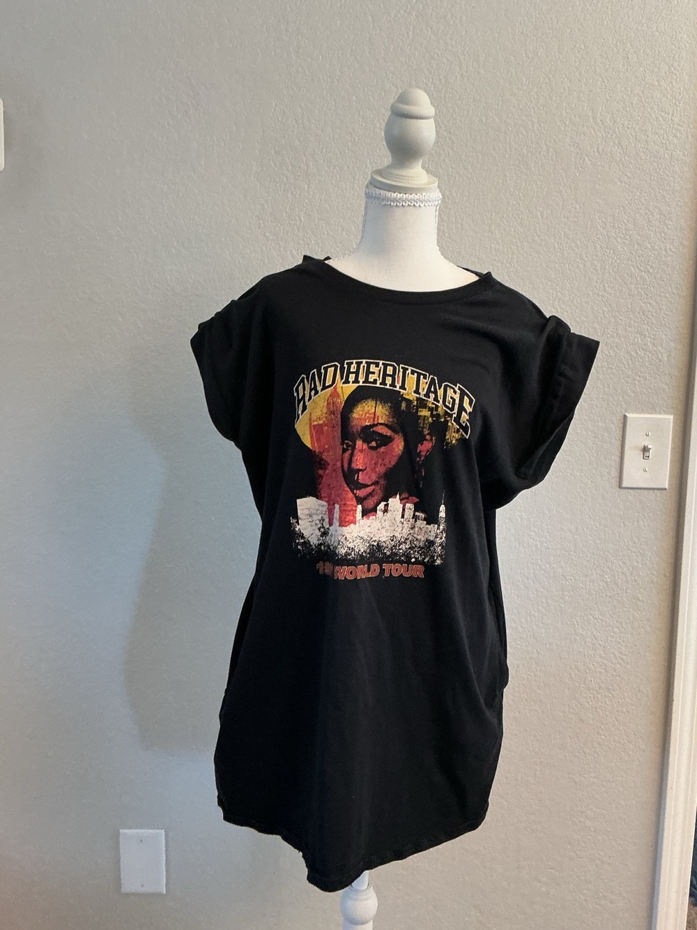 Future Collective x Kahlana Barfield Brown Power Shoulder Graphic Shift Mini